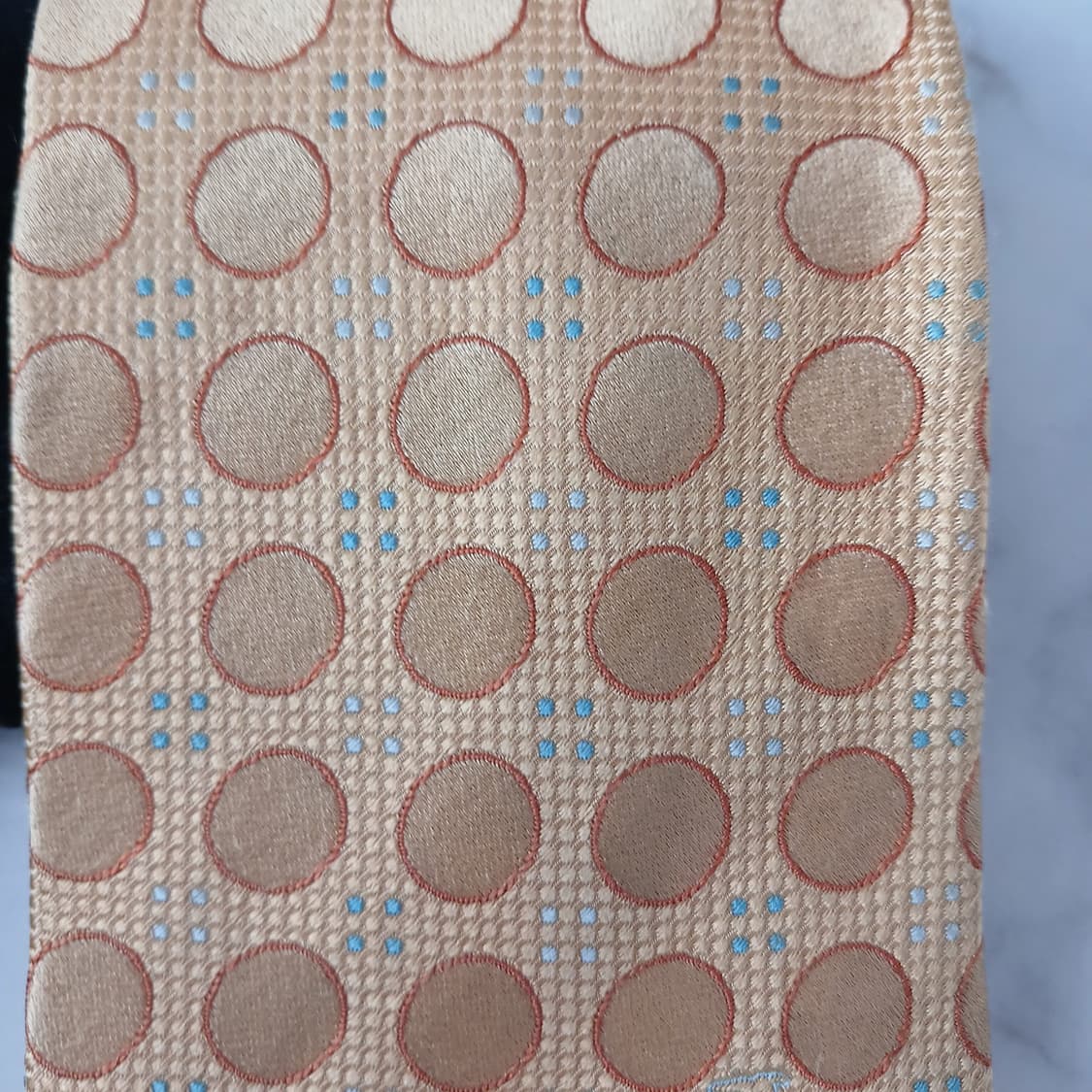 트루사르디 실크 옐로우 도트 넥타이 9.3cm A+등급 A18954
 상품이미지6