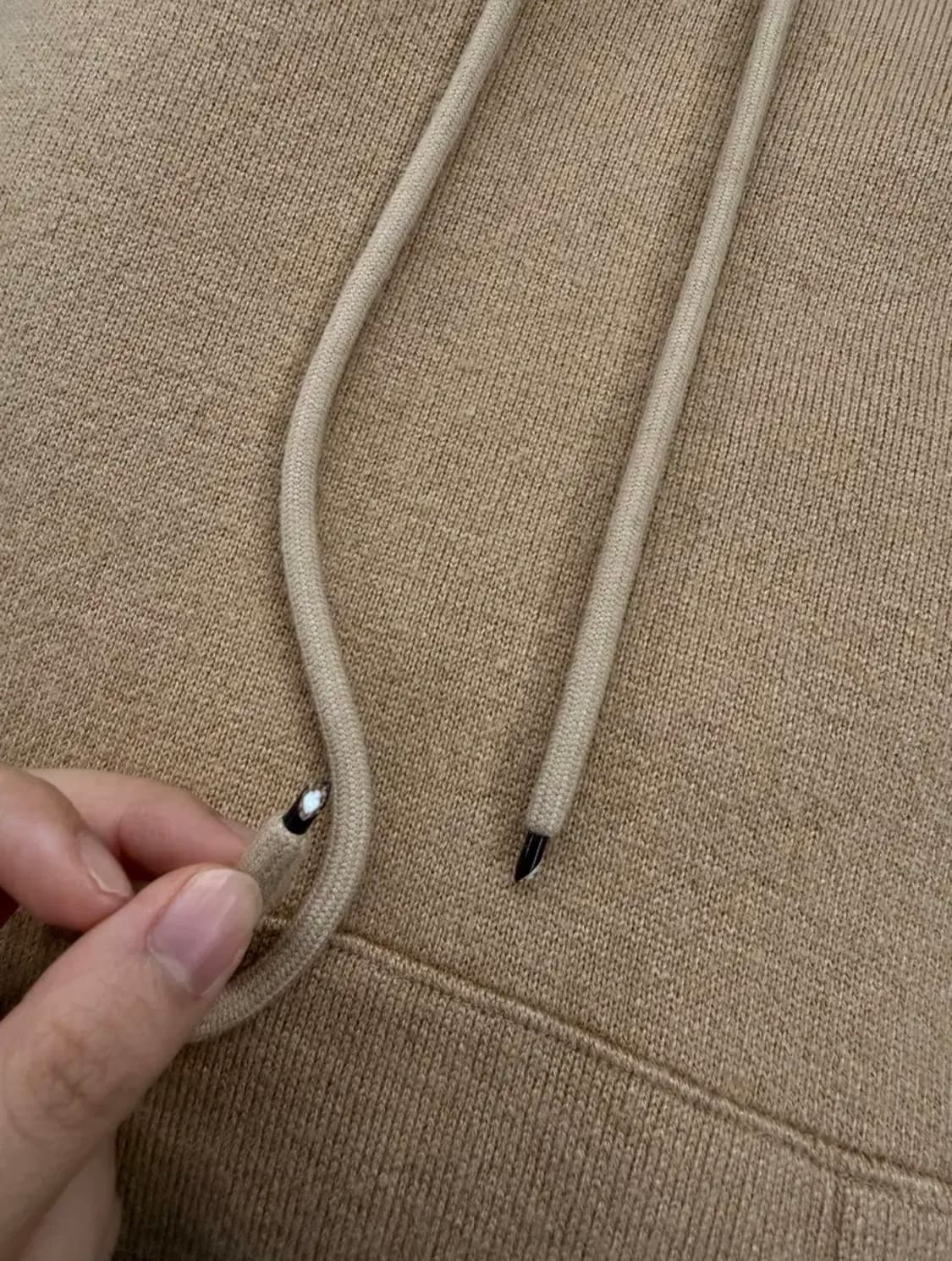 톰브라운 시그니처 라이닝 캐시미어 후드니트 브라운 A1999 상품이미지8