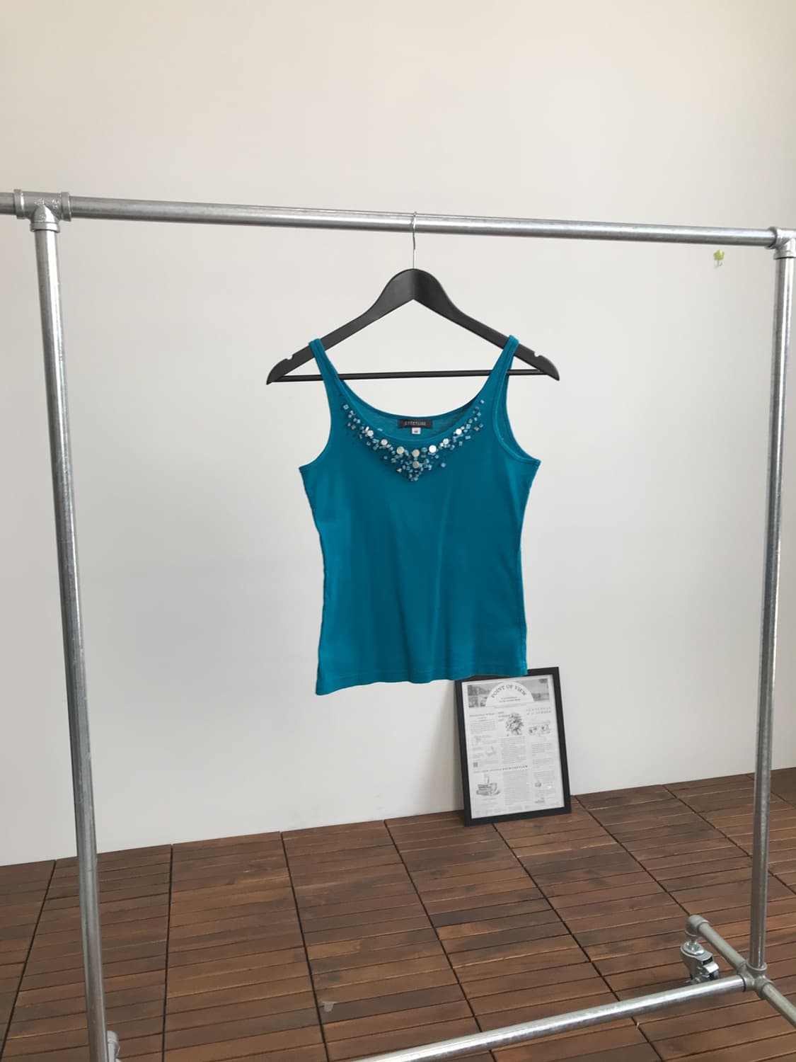 Jpn Turquoise Beaded & Shell Sleeveless 상품이미지4