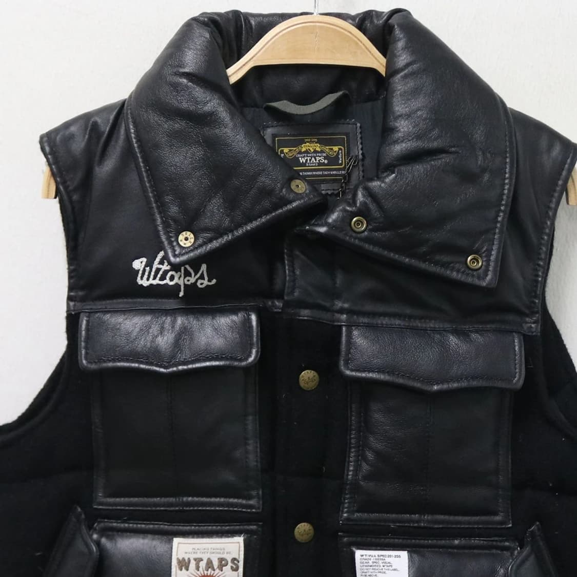 WTAPS 08A/W  가죽 울 혼방 다운 베스트  61692 상품이미지6