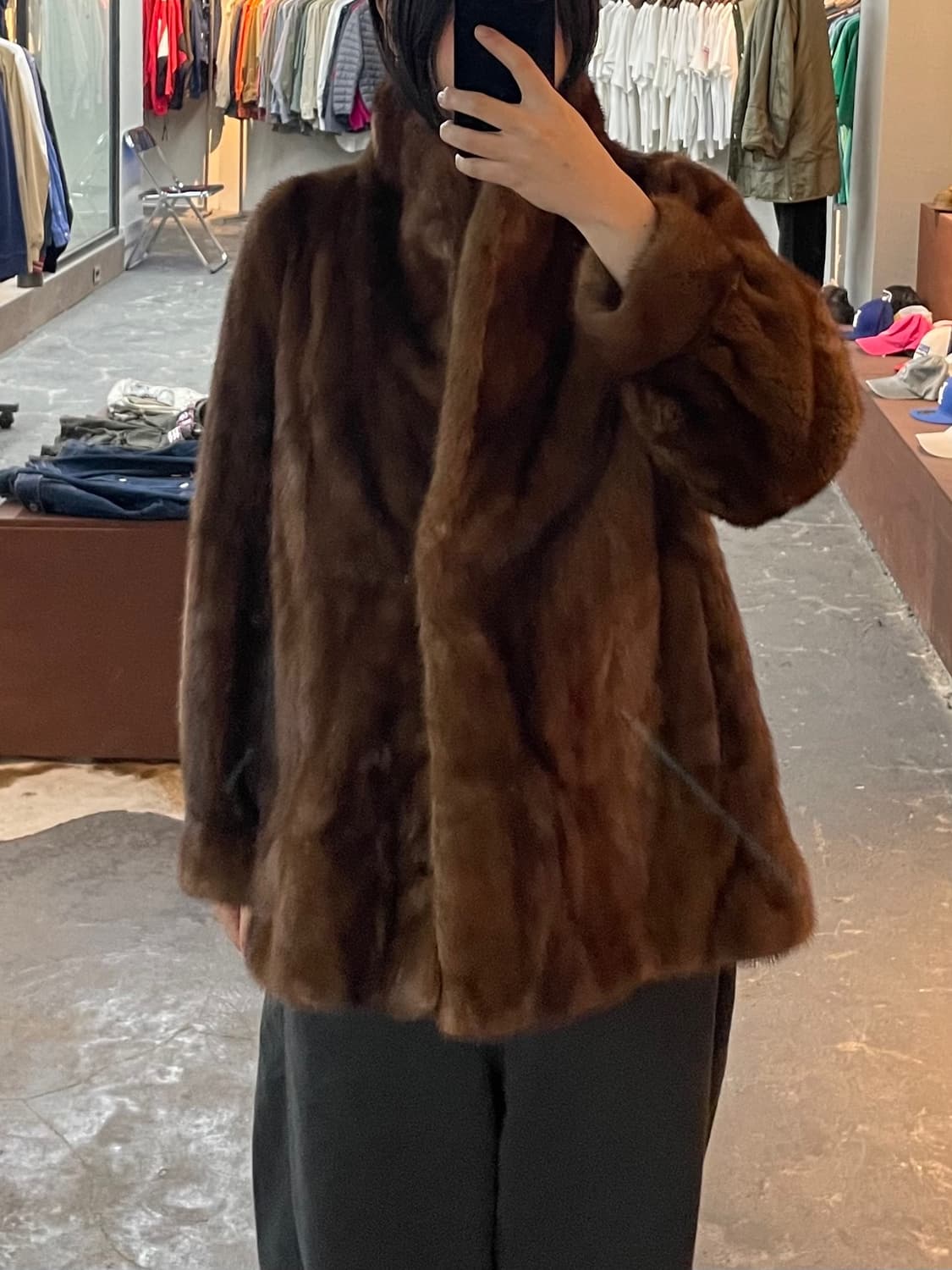 국제 모피 밍크 브라운 퍼 자켓 H2079 상품이미지1