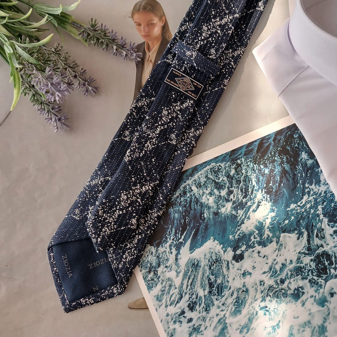 지오지아 스플래터 패턴 슬림 넥타이 7.8cm A+등급 A18986
 상품이미지3