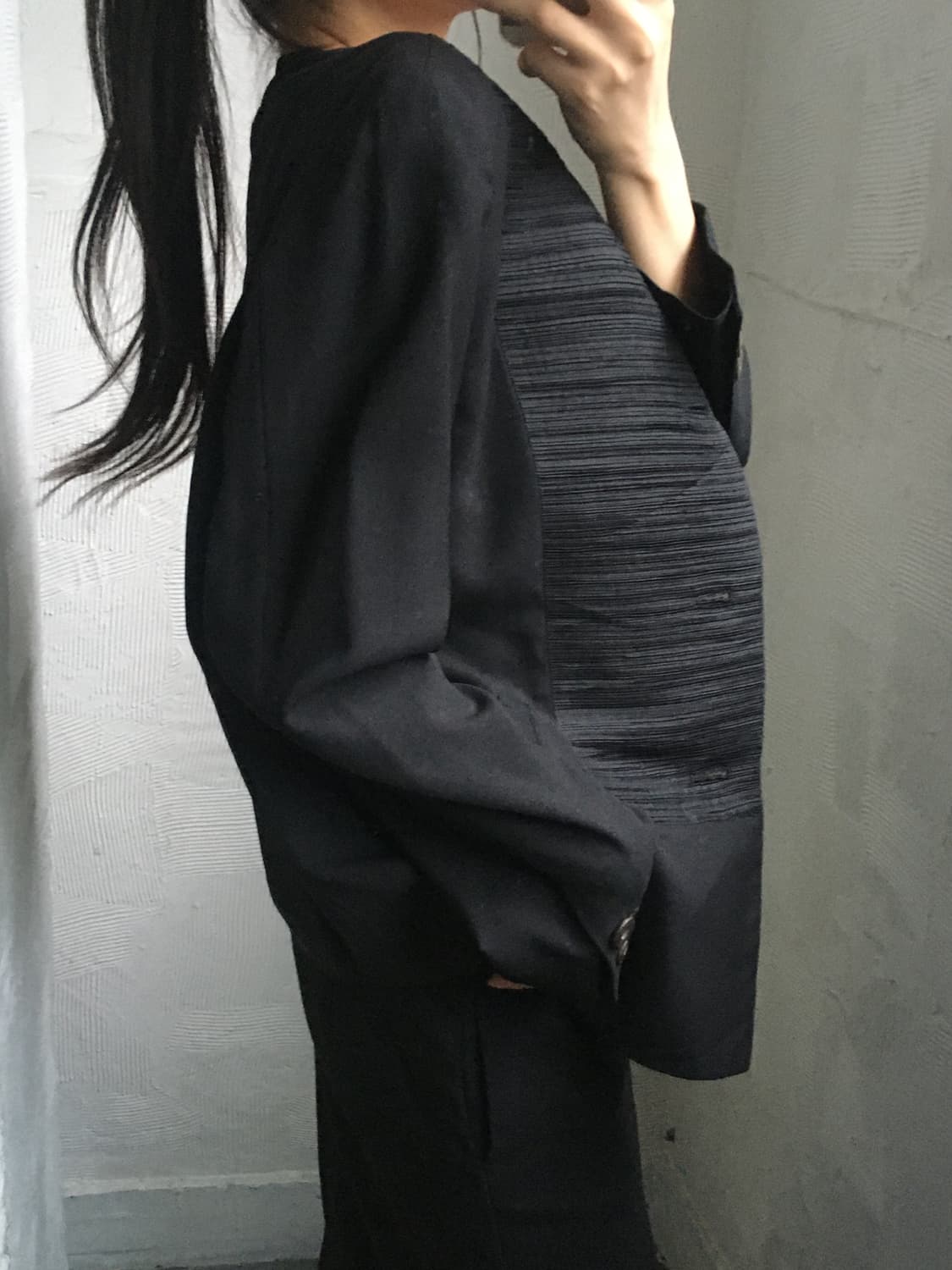 Issey Miyake 이세이미야케 플리츠 블랙 가디건  상품이미지4