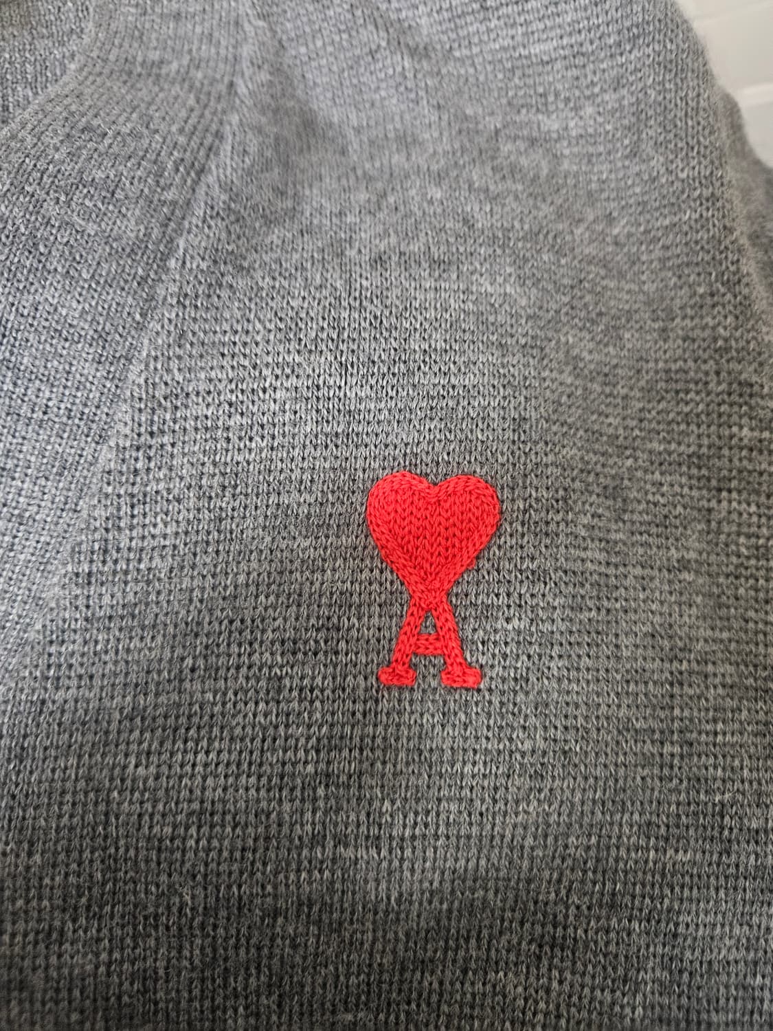 아미 AMI 여성 크롭 가디건 미디움 헤더 그레이 XS 새상품 상품이미지6