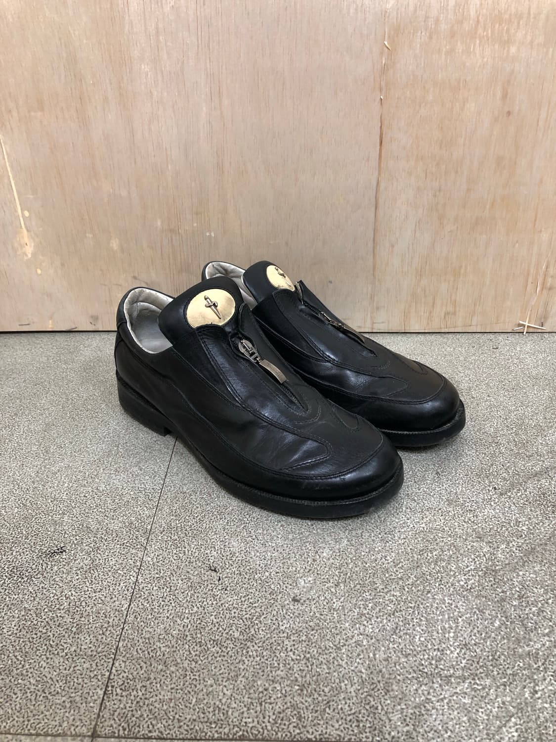 [직수입] RARE 빈티지 레더 슈즈 블랙 245-250 상품이미지4