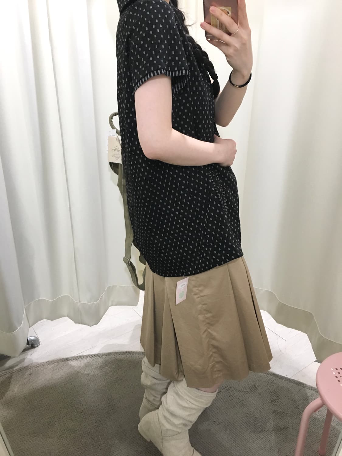 MICHEL KLEIN Pleated Midi Skirt 상품이미지4