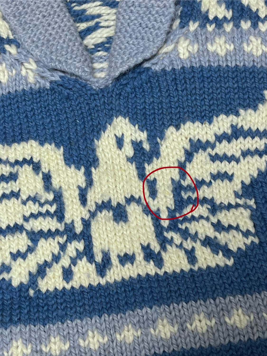 빈티지 코위찬 니트 블루 상품이미지3