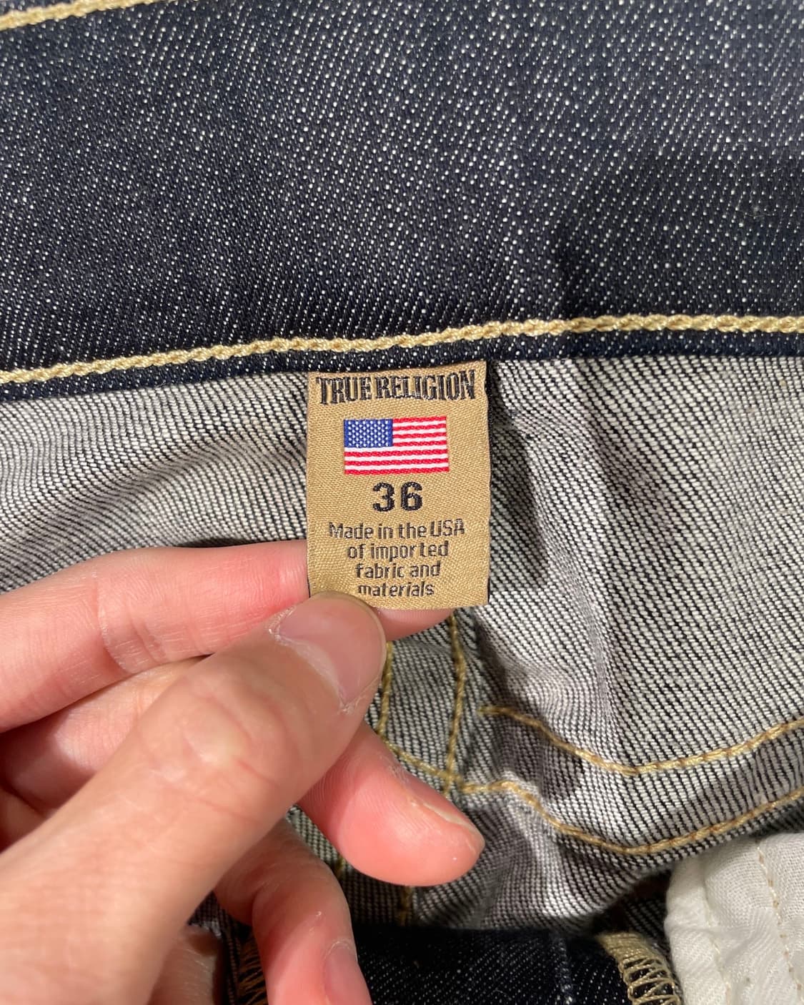 트루 릴리전 제노 진청 슬림 스트레이트 데님 팬츠 상품이미지7