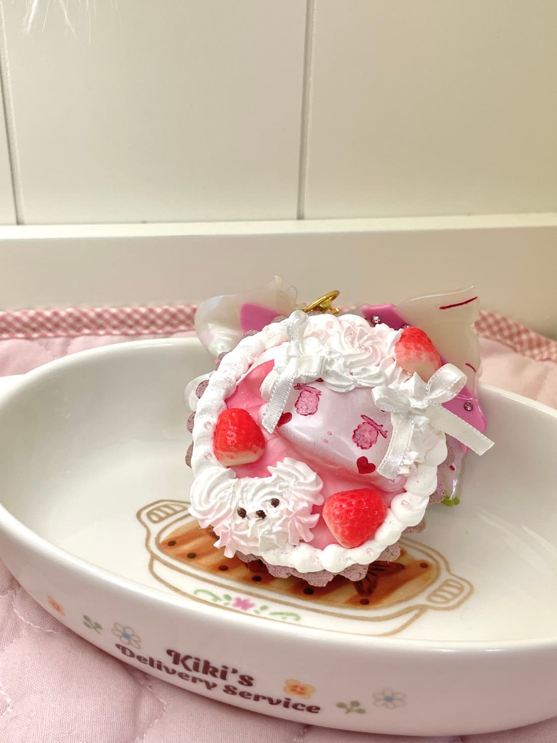 크림퍼피 딸기타르트키링(creampuppy tart keyring) 상품이미지3