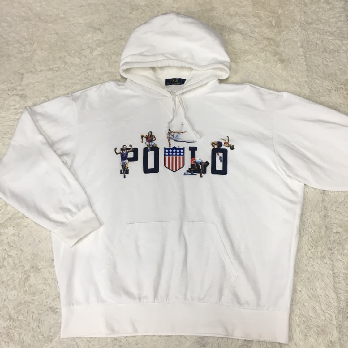 폴로 US올림픽 애슬레틱 화이트 후드 CC22 상품이미지1