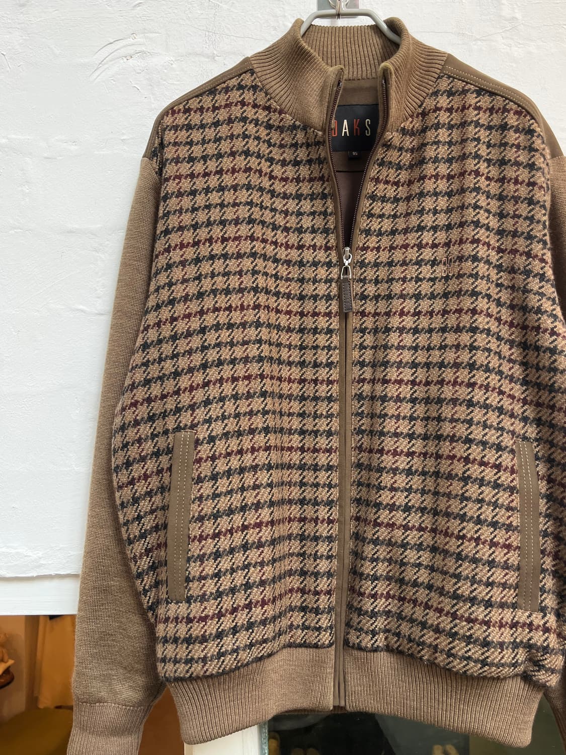 Daks 하운드투스 체크패턴 알파카 캐시미어 블루종 95 상품이미지2