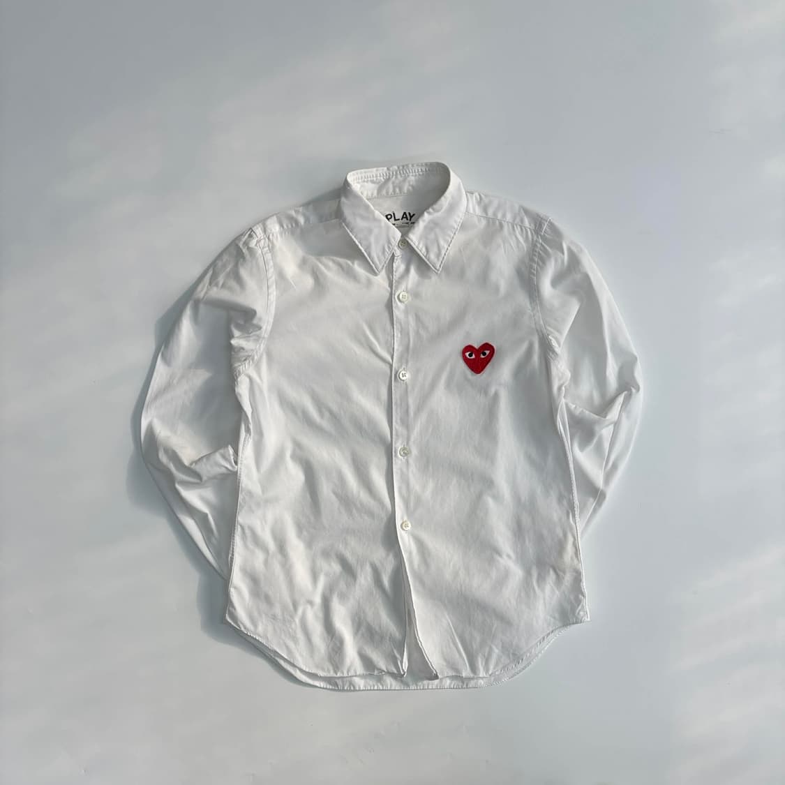 꼼데가르송 하트와펜 화이트 걸즈 셔츠(S) 상품이미지3