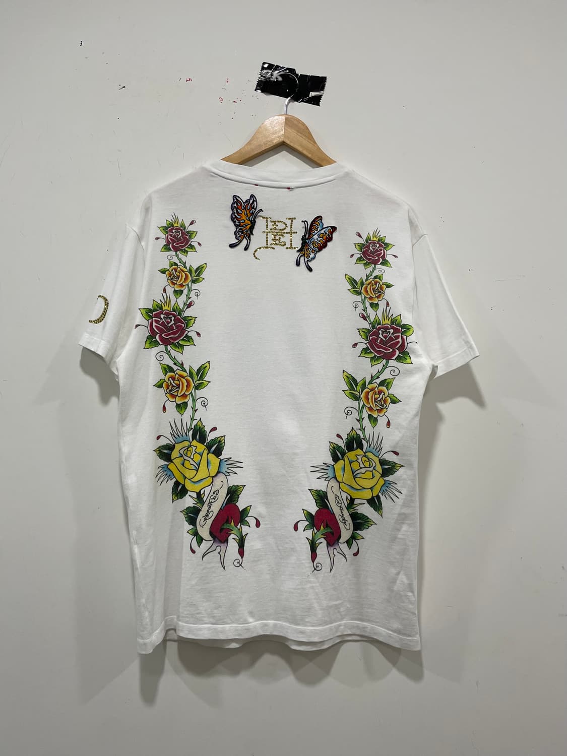 Ed Hardy 에드하디 자수패치 타이거 장미 아트워크 반팔 티셔츠 상품이미지5