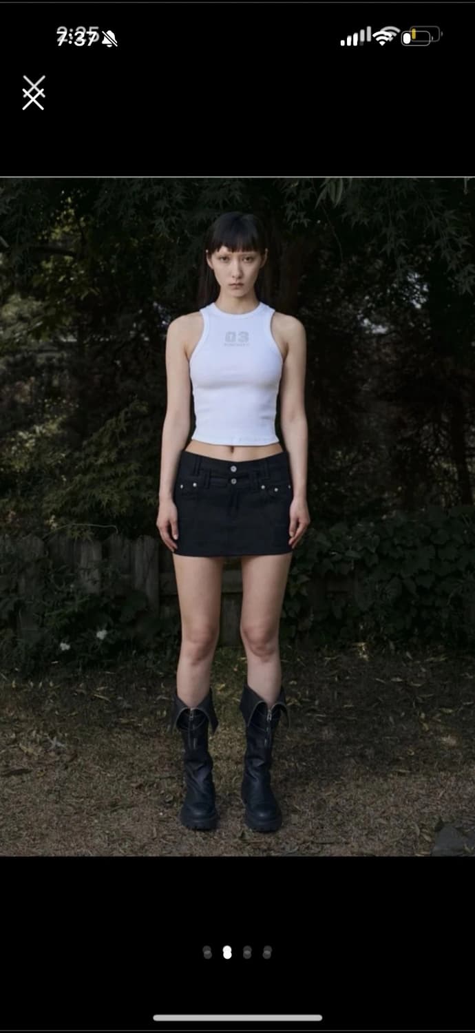 보헤미안서울 Double Belt Line Mini Skirt 상품이미지2