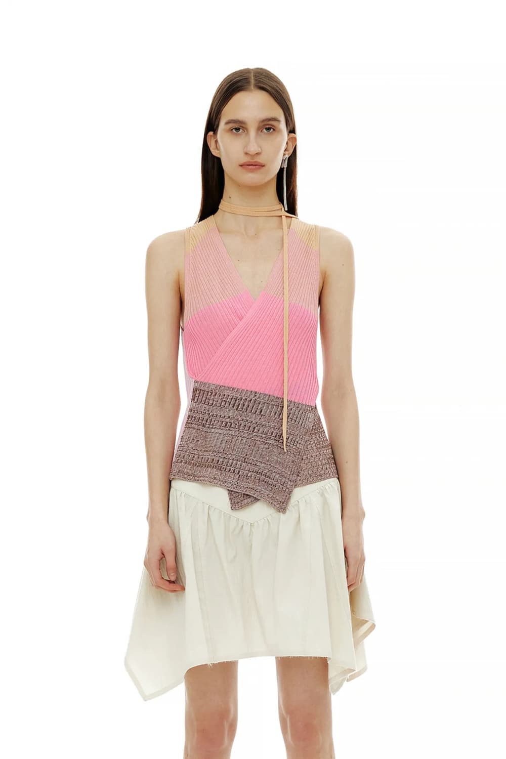 CERRIC 세릭 멀티컬러 랩 니트(이주명 착용) 상품이미지1