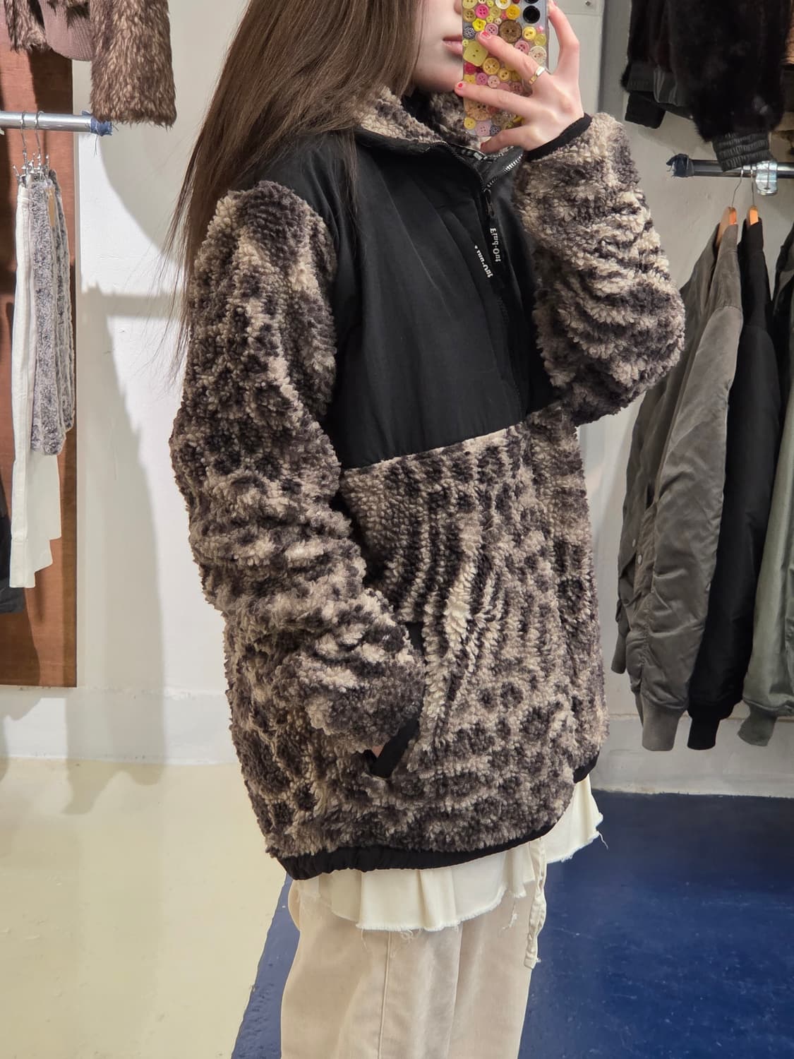 Japanese 레오파드 데날리 후드 후리스 상품이미지4