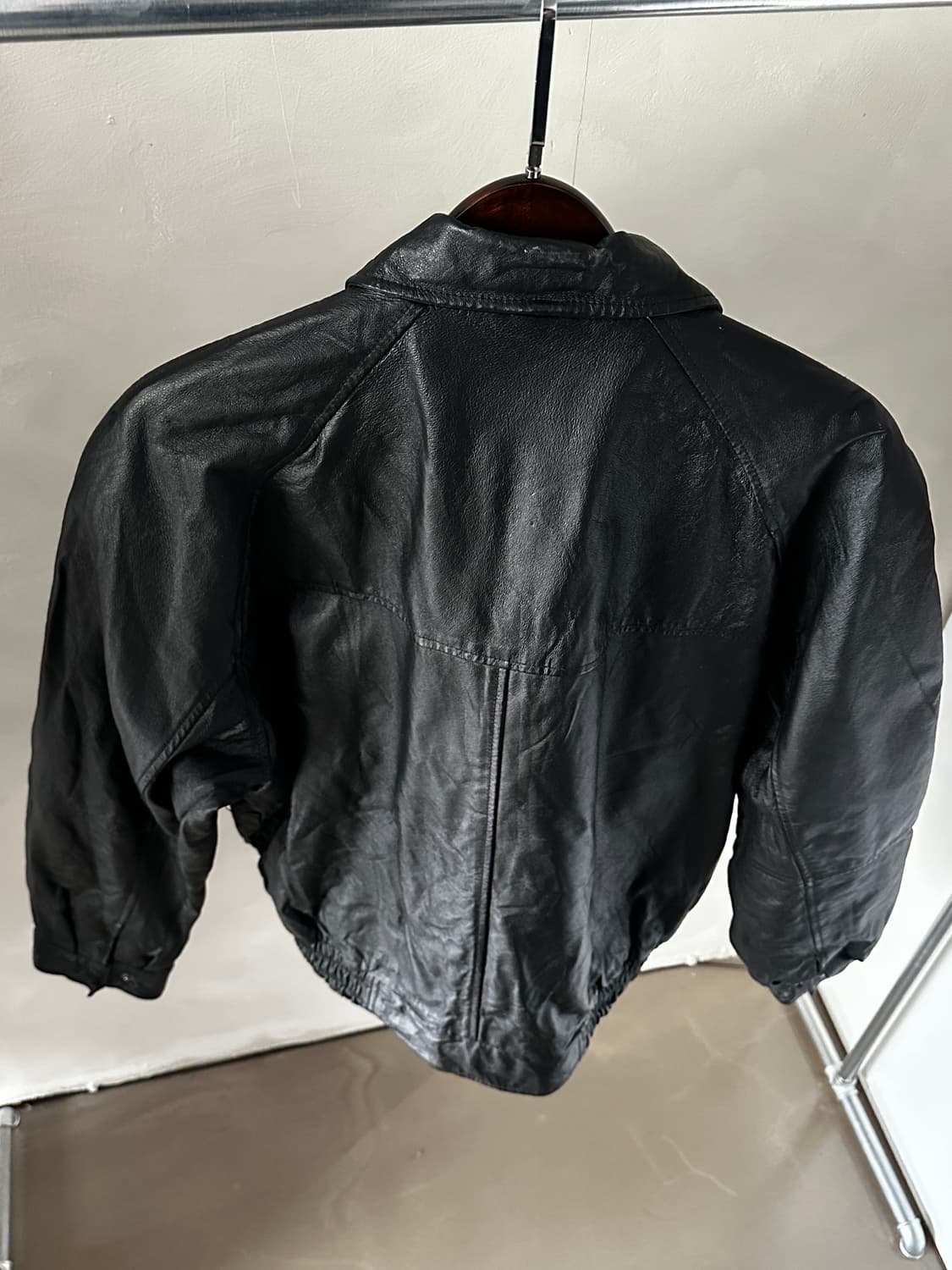 워크웨어 로고 레더 바시티 자켓  상품이미지5