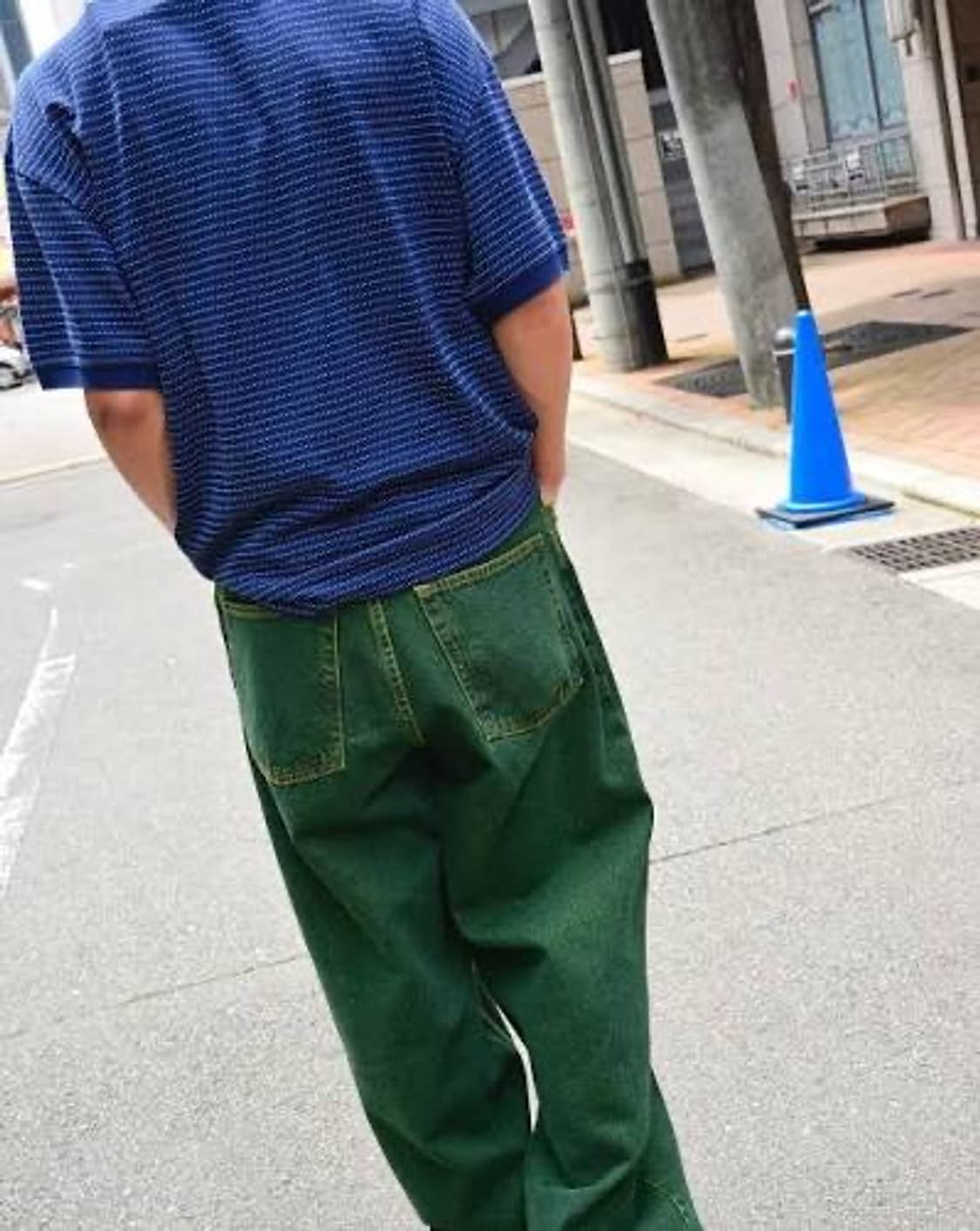 폴라스케이트 빅보이팬츠 그린컬러(샤르트뢰즈 블루) 상품이미지1