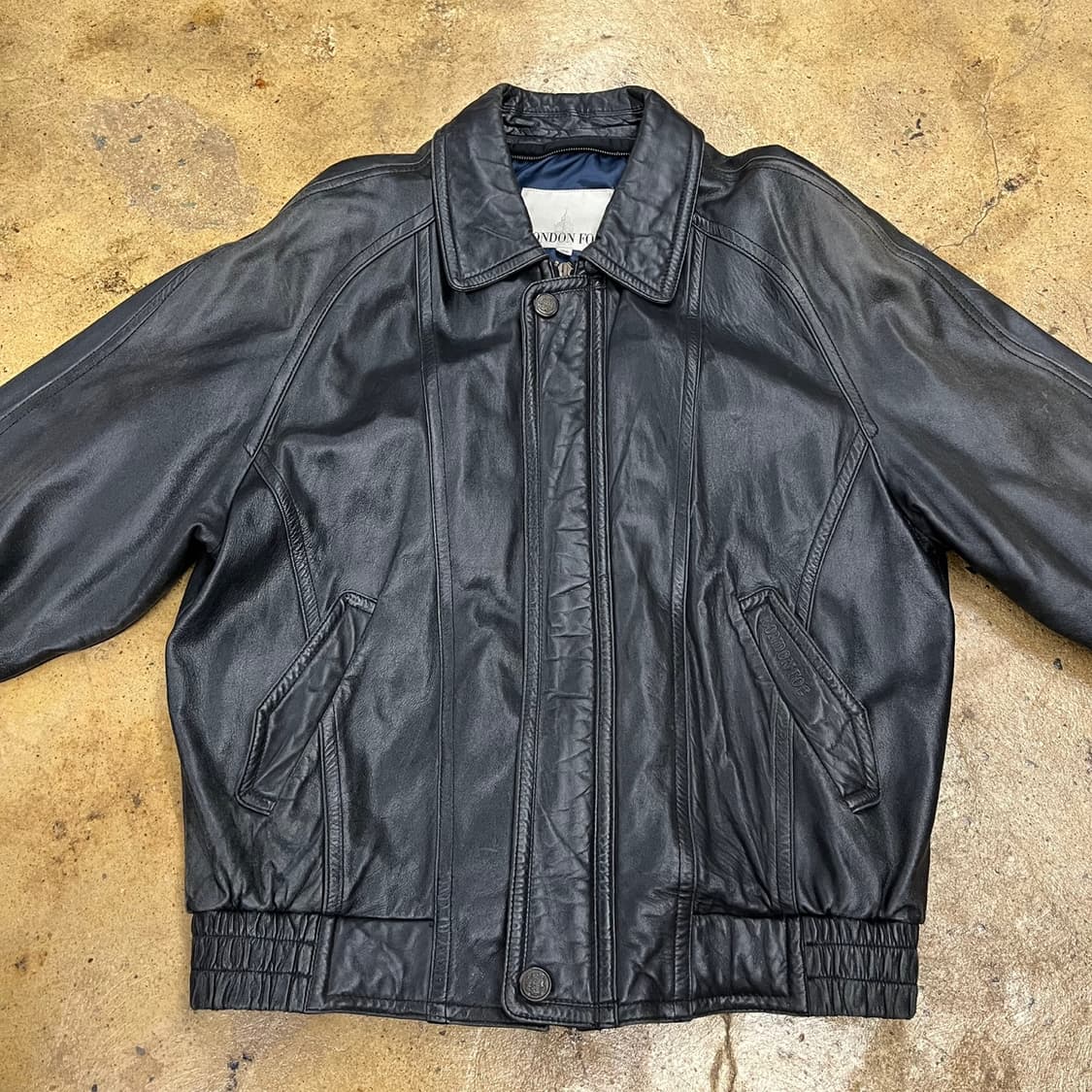 [정품/100] 런던포그 블랙 양가죽 자켓 b15 상품이미지3