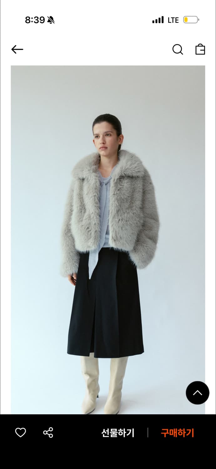 루에브르 퍼자켓 라이트그레이 상품이미지1