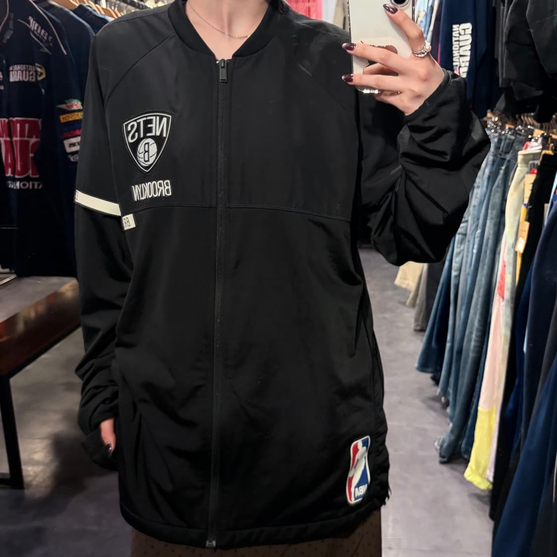 [IM] NBA 브루클린 네츠 집업 자켓 블랙 상품이미지4