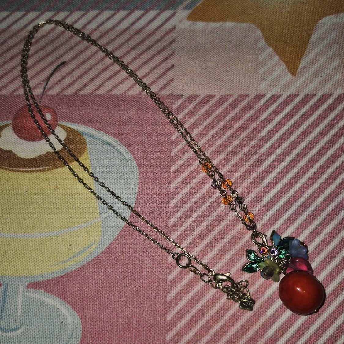 07s 안나수이 빅 체리&꽃잎 레이어드 목걸이 상품이미지8