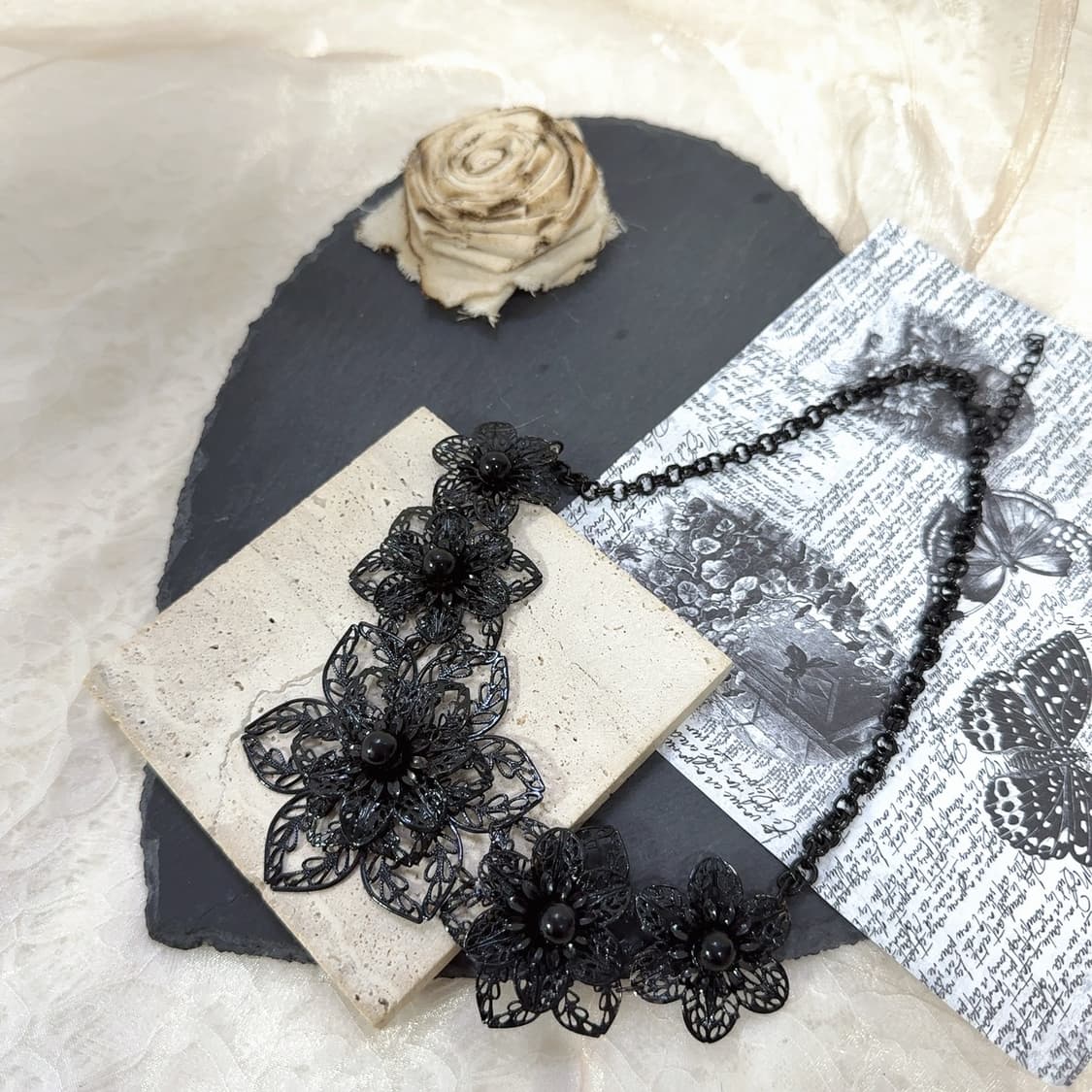 빈티지  고딕 꽃 오리엔탈 목걸이 상품이미지2