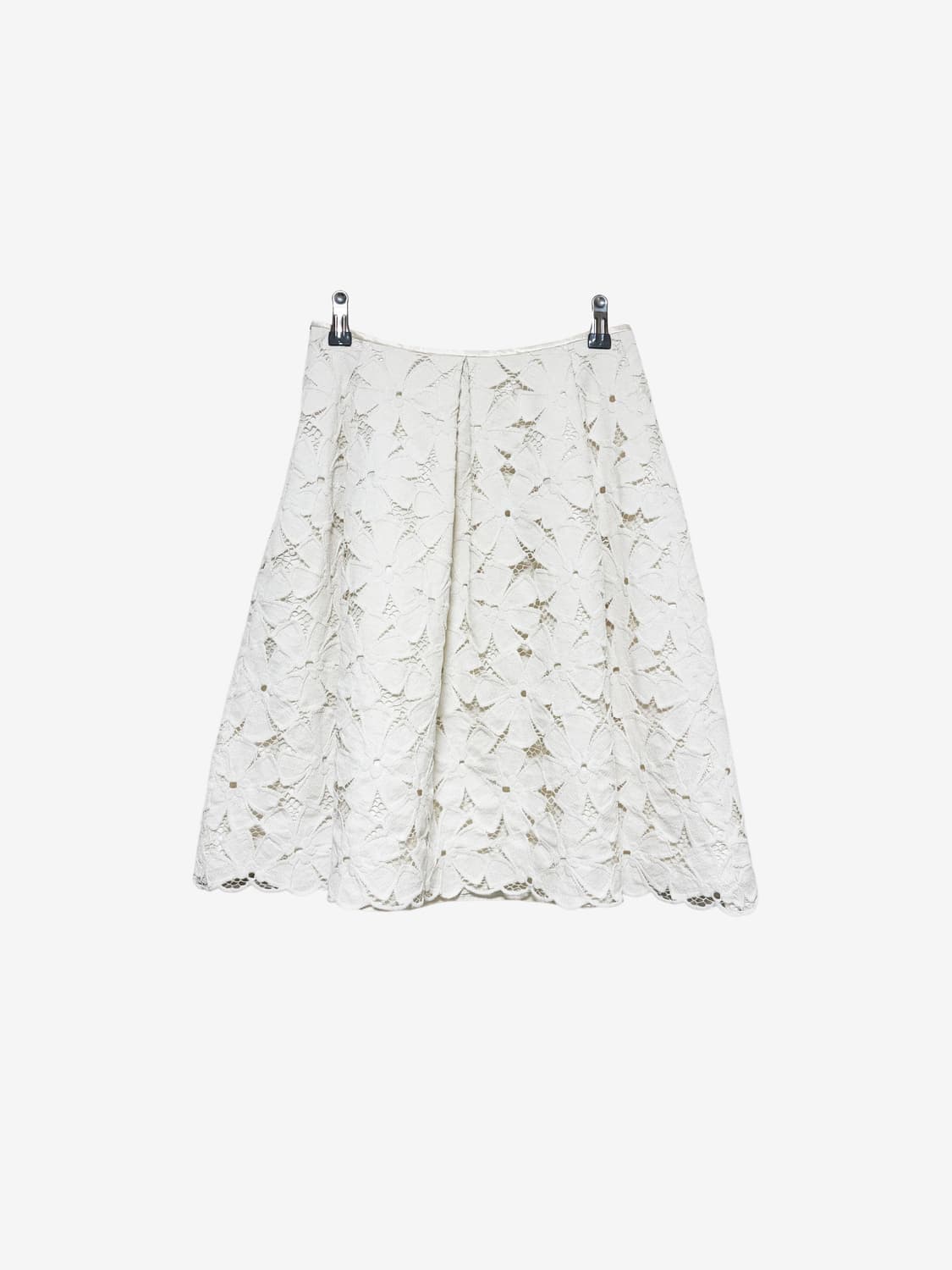 Floral Punching Midi Skirt - Ivory 상품이미지7