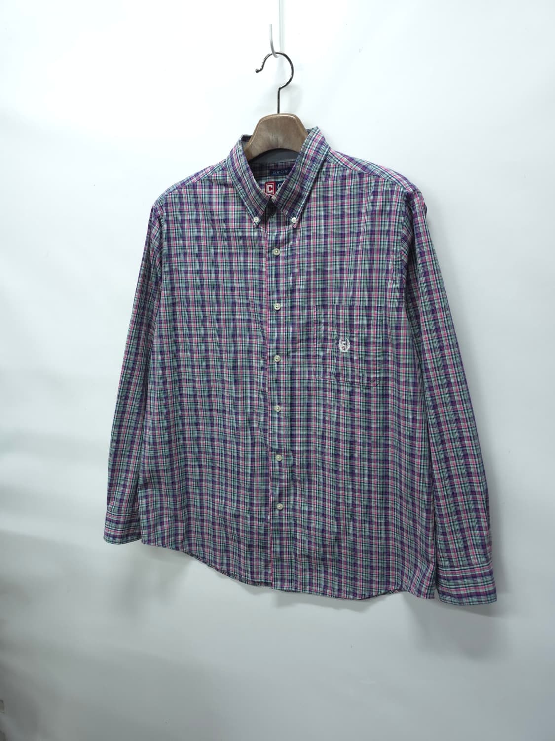 챕스 체크 패턴 버튼다운 빅셔츠(~110) 상품이미지2