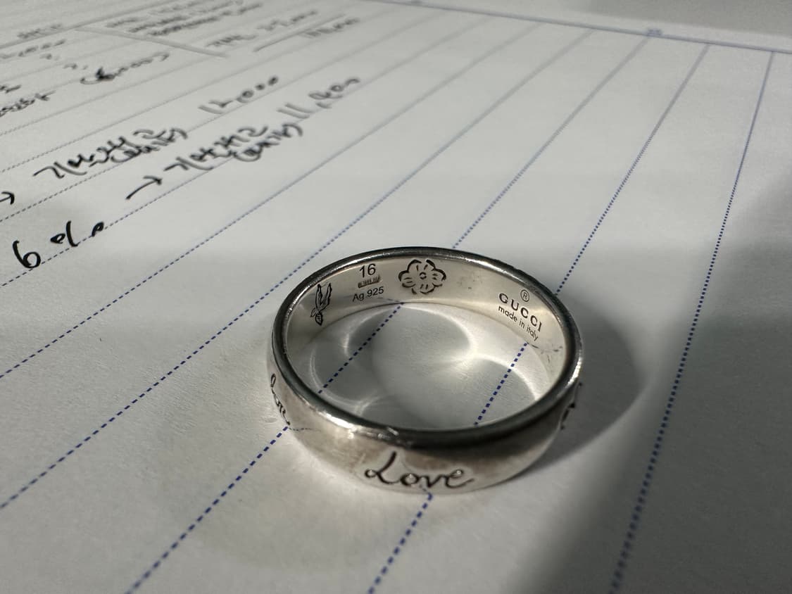 구찌 블라인드 포 러브 반지 16호 실버 상품이미지8