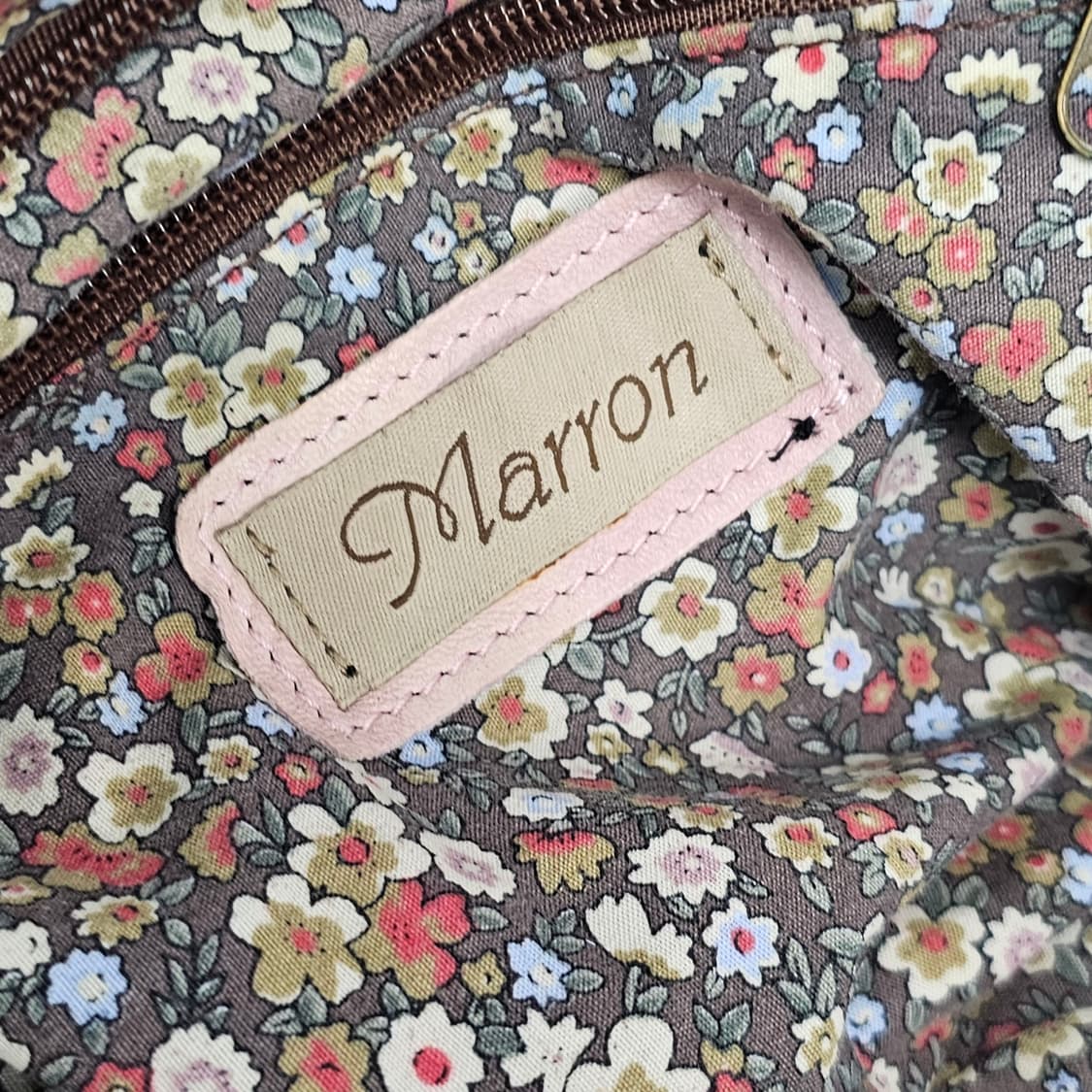 Maroon 양가죽 패치워크 토트백 상품이미지7