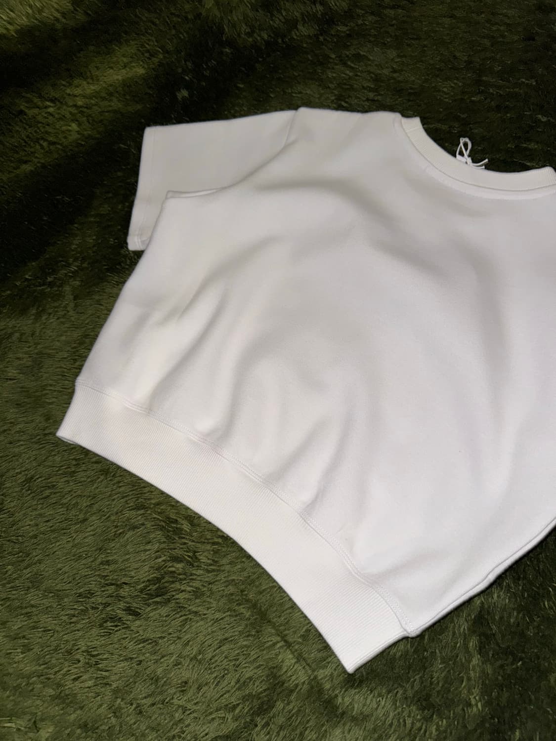 [S] AAPE 에이프 바이 베이프 크롭 스웻 탑 화이트 상품이미지10