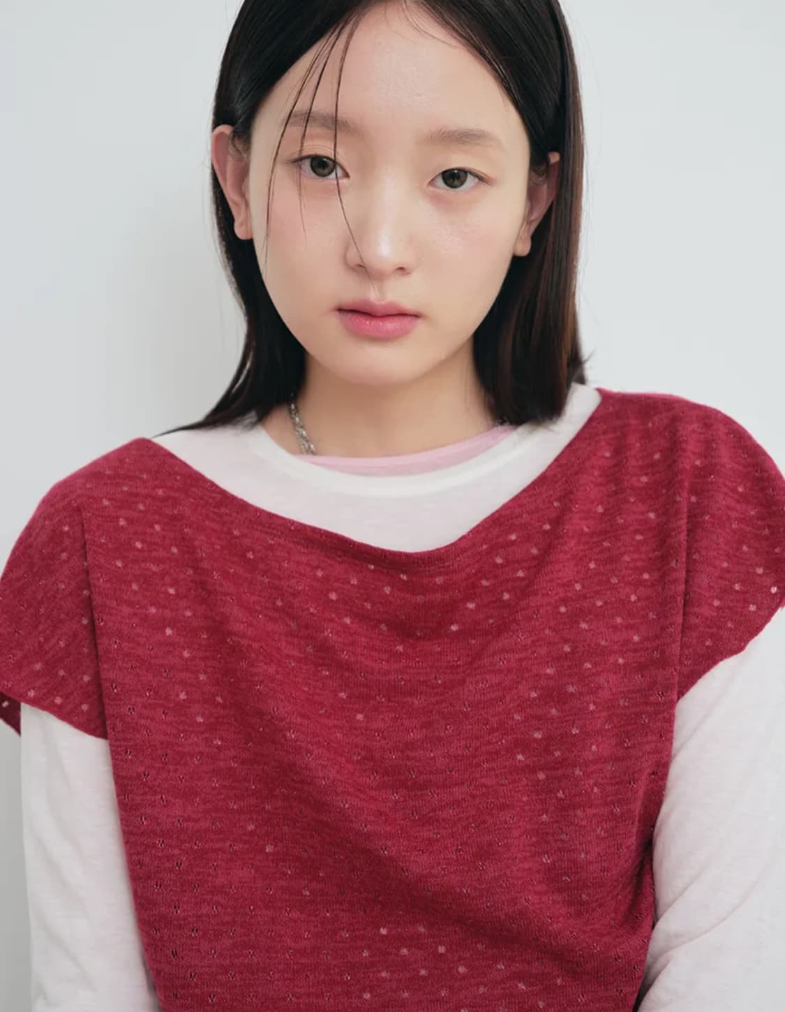 (품절 제품) 무음 블랭크 도트 니트탑 상품이미지1