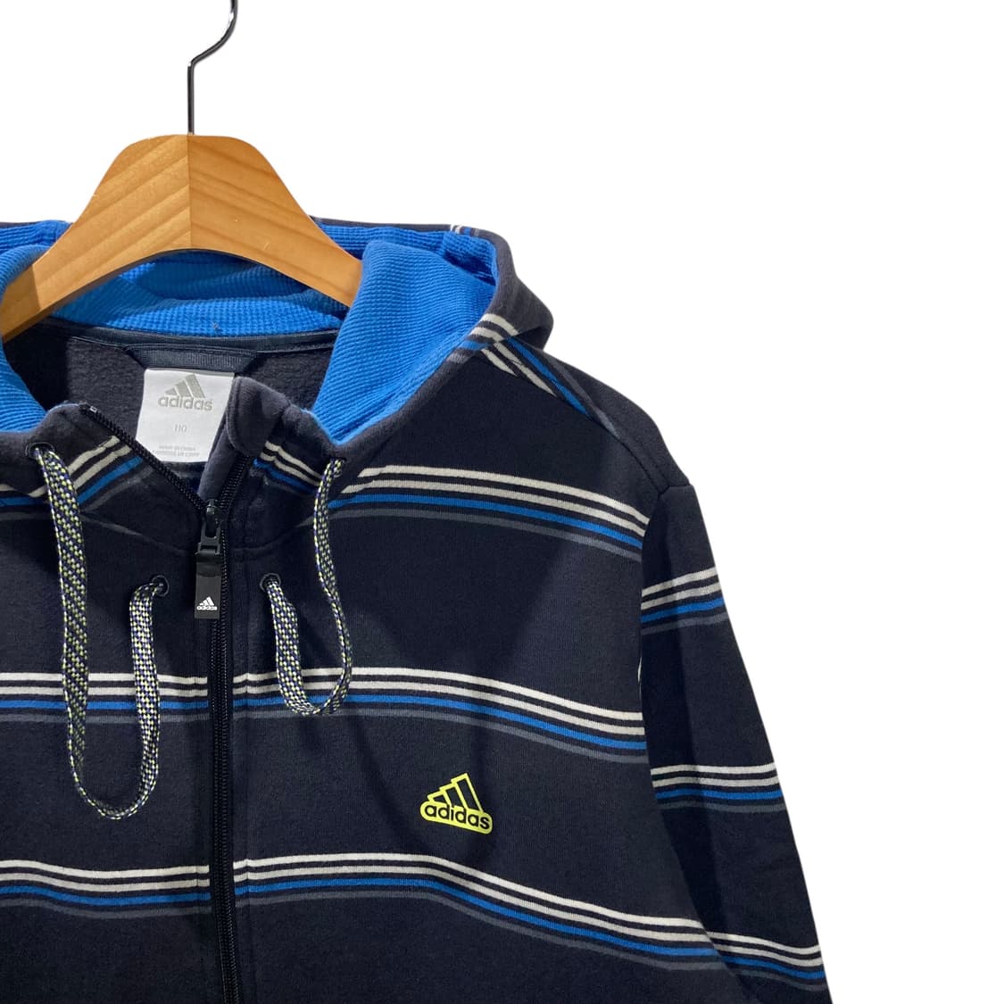 아디다스 네이비 배색 후드집업 상품이미지3