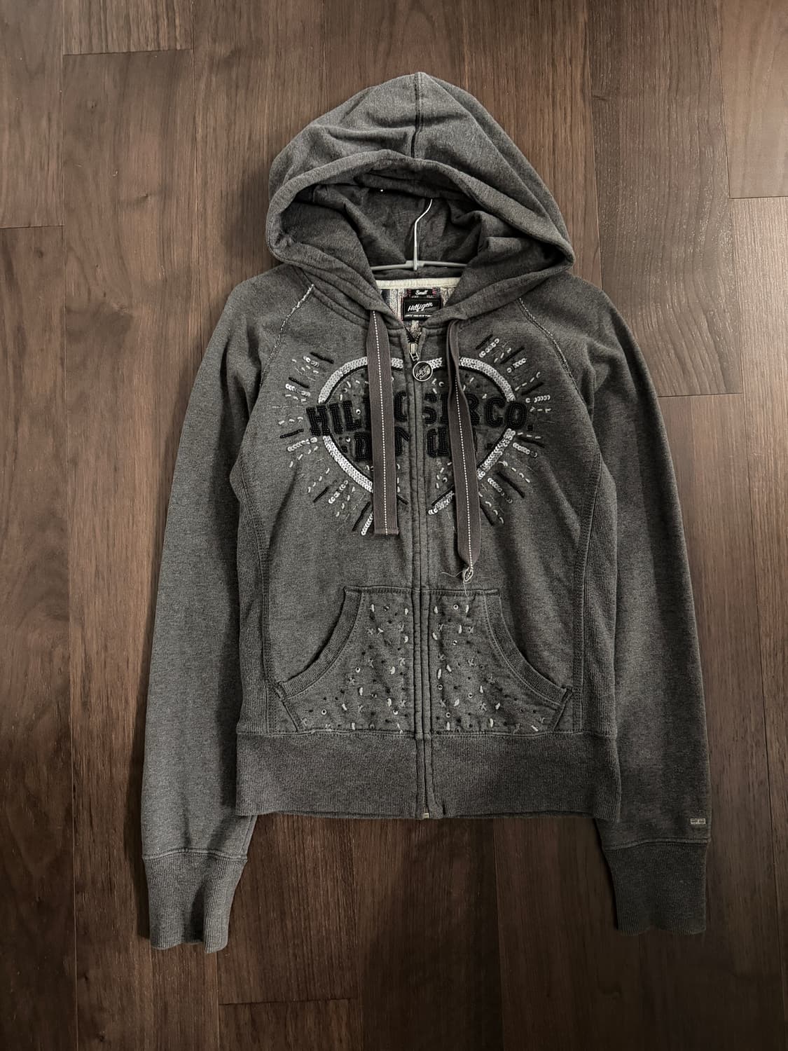 타미힐피거 스팽글 비즈 시퀸 후드집업 상품이미지1