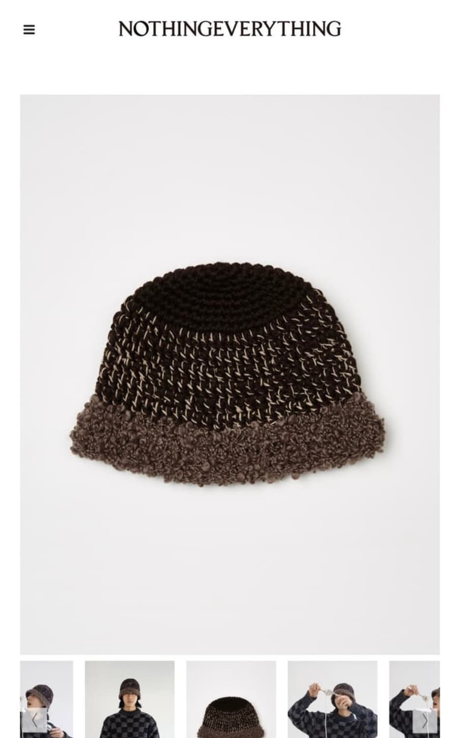 낫띵에브리띵 버킷햇 브라운  상품이미지1