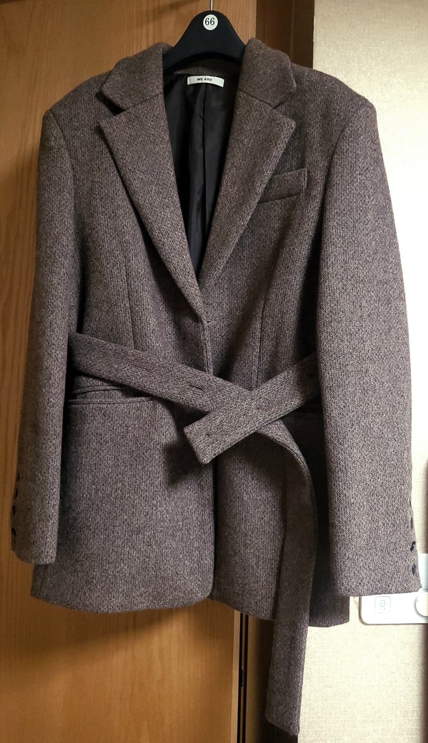 위아 러브코드유 벨트 울 자켓 상품이미지7