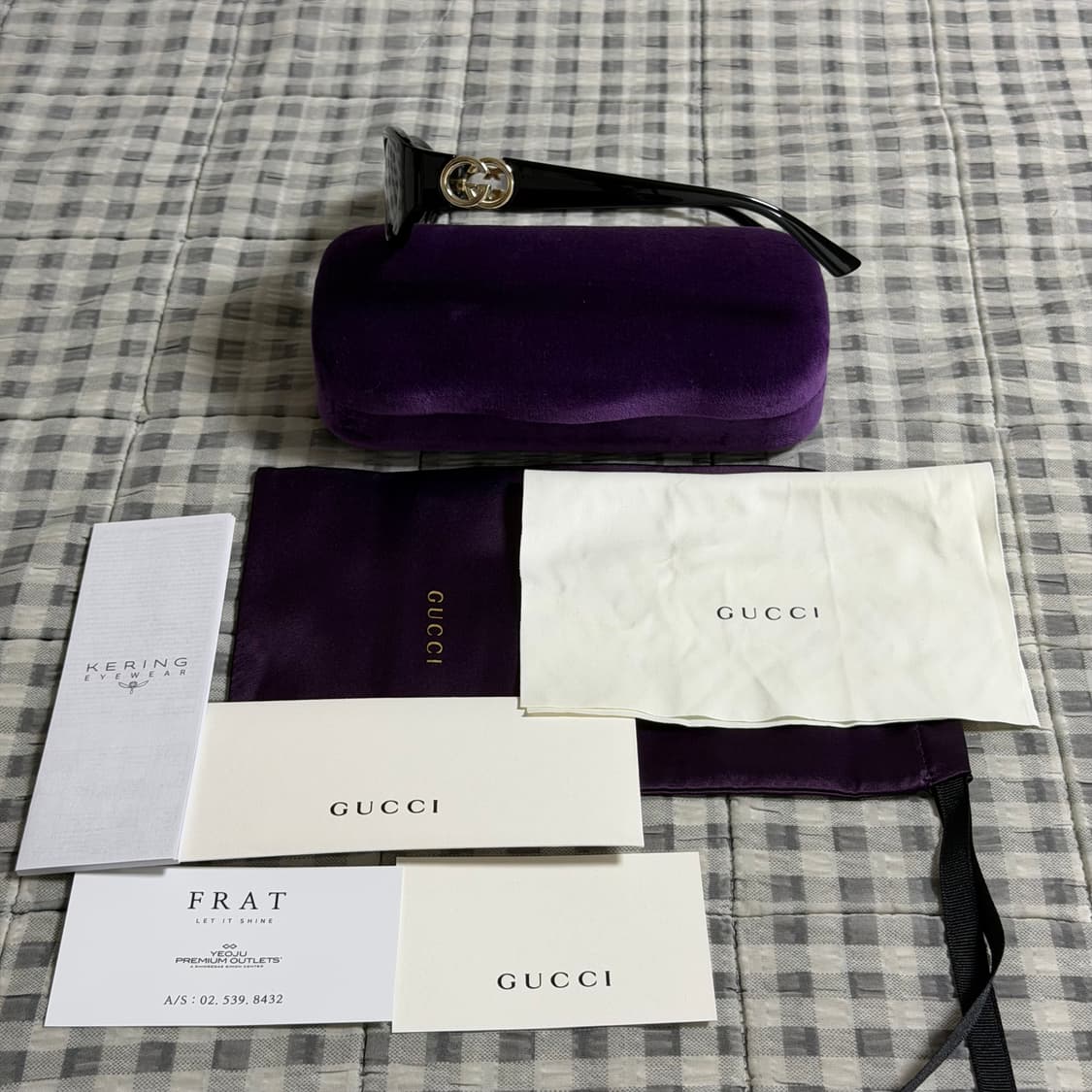 (OS) Gucci 구찌 오벌 선글라스 블랙 상품이미지4