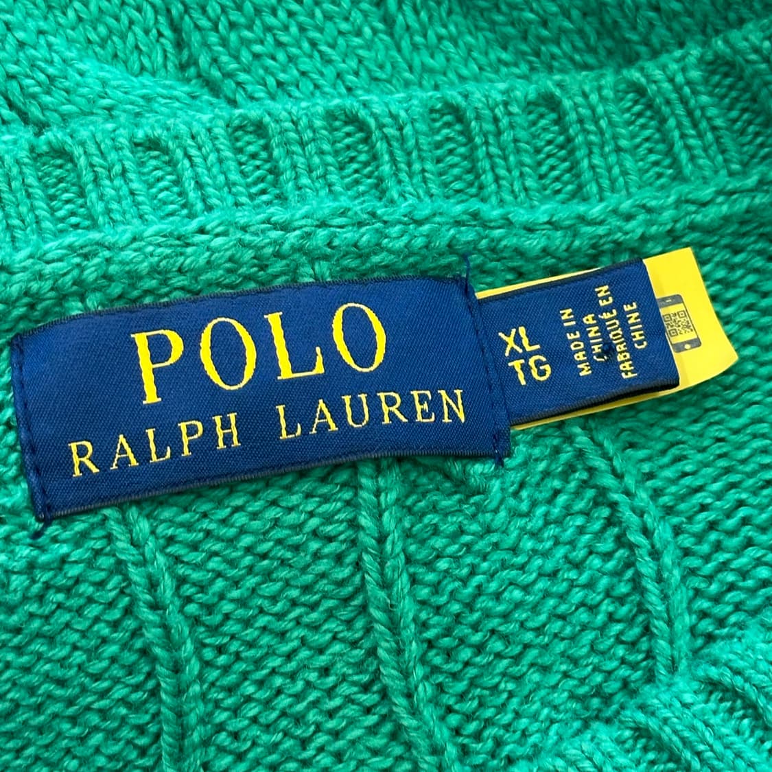 XL 폴로랄프로렌 코튼 그린 케이블 니트 상품이미지4