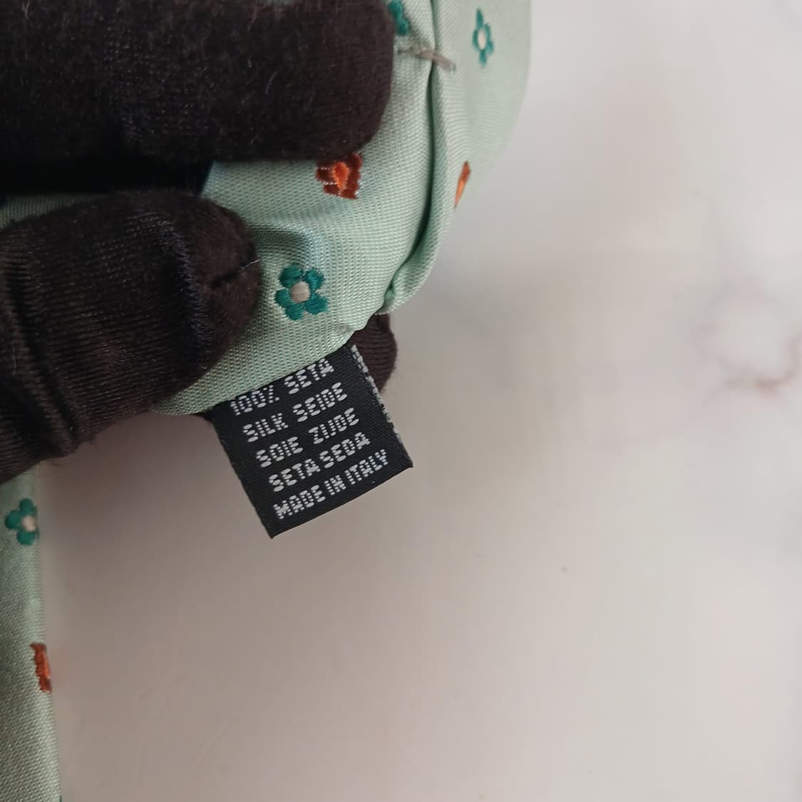 빨질레리 실크 민트 플라워 패턴 넥타이 9.4cm A등급 A19584
 상품이미지10