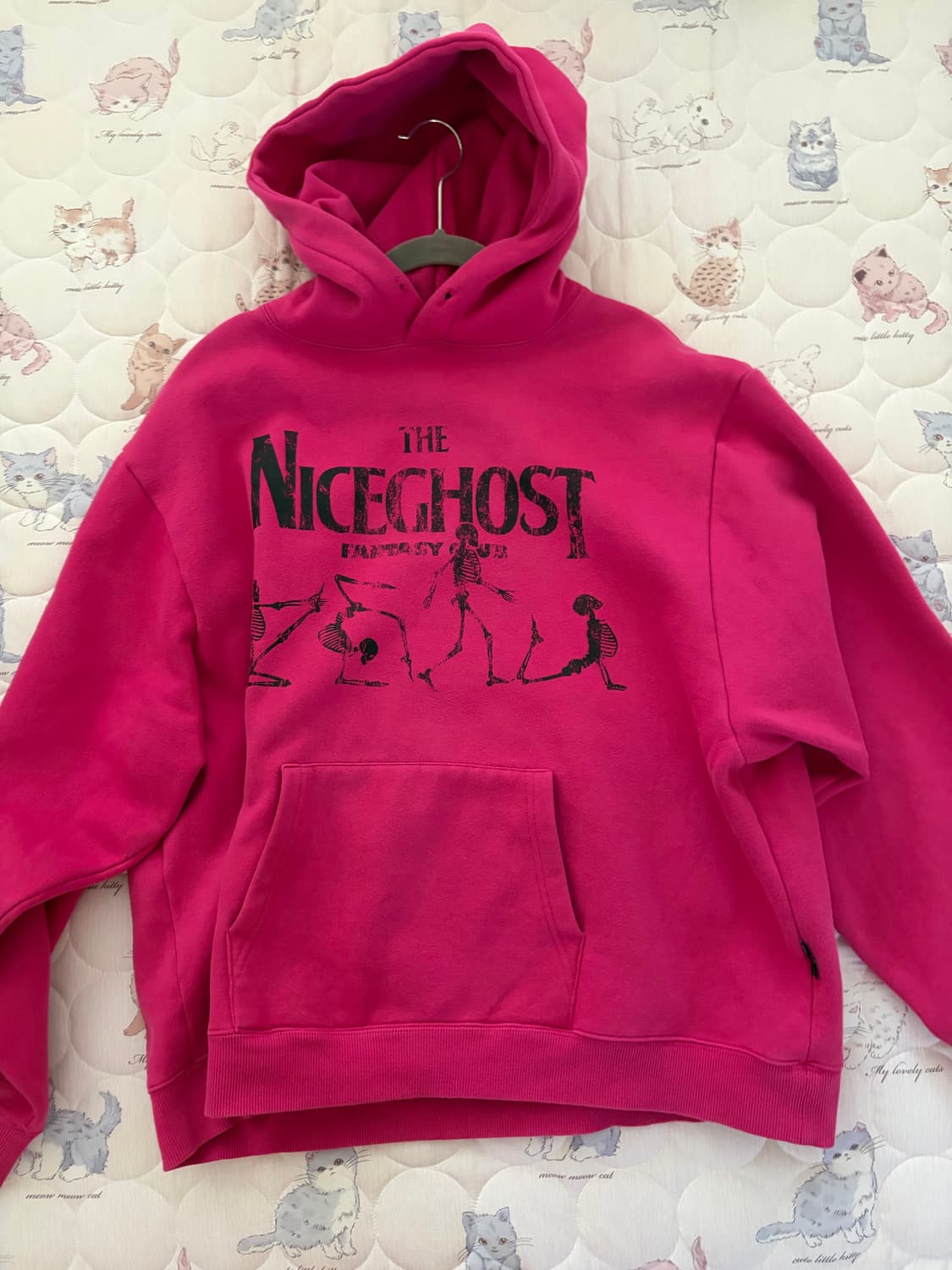 나이스고스트클럽 핑크 후드티 상품이미지1