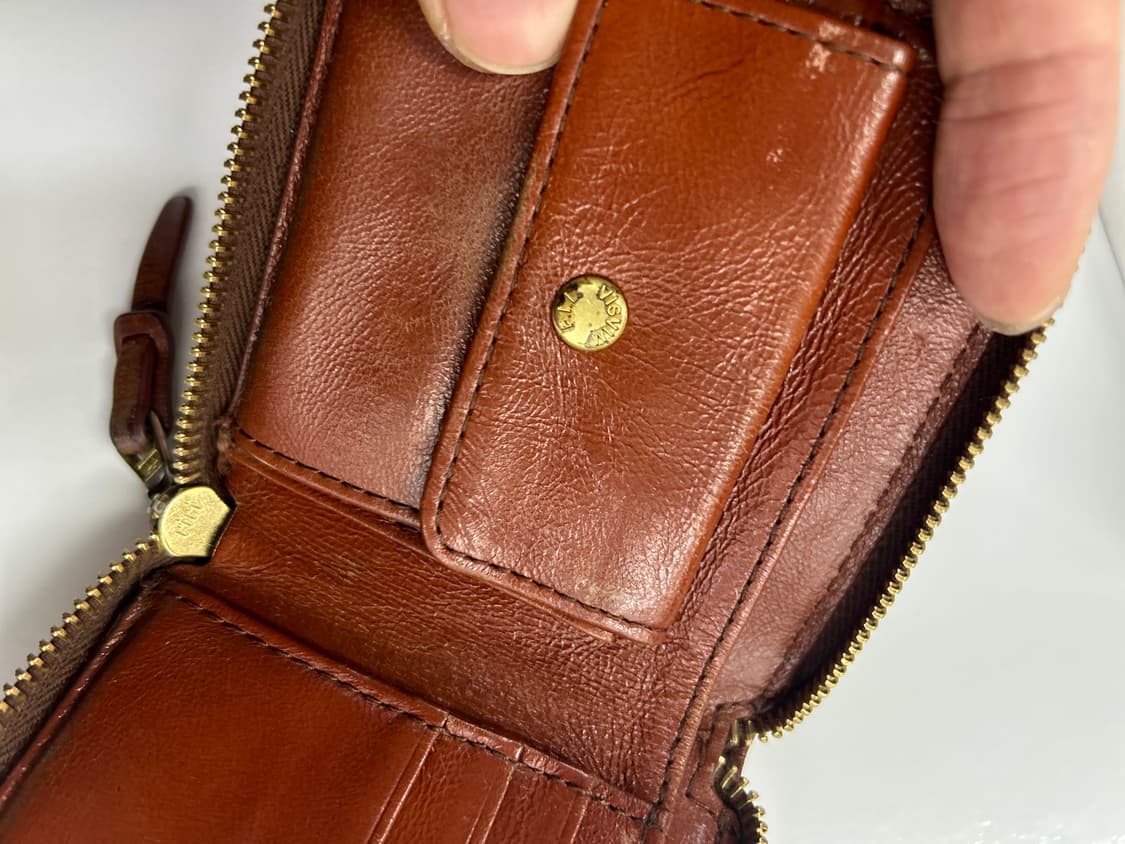 VISVIM 비즈빔 버건디브라운 바이폴드 소가죽 지갑 상품이미지7