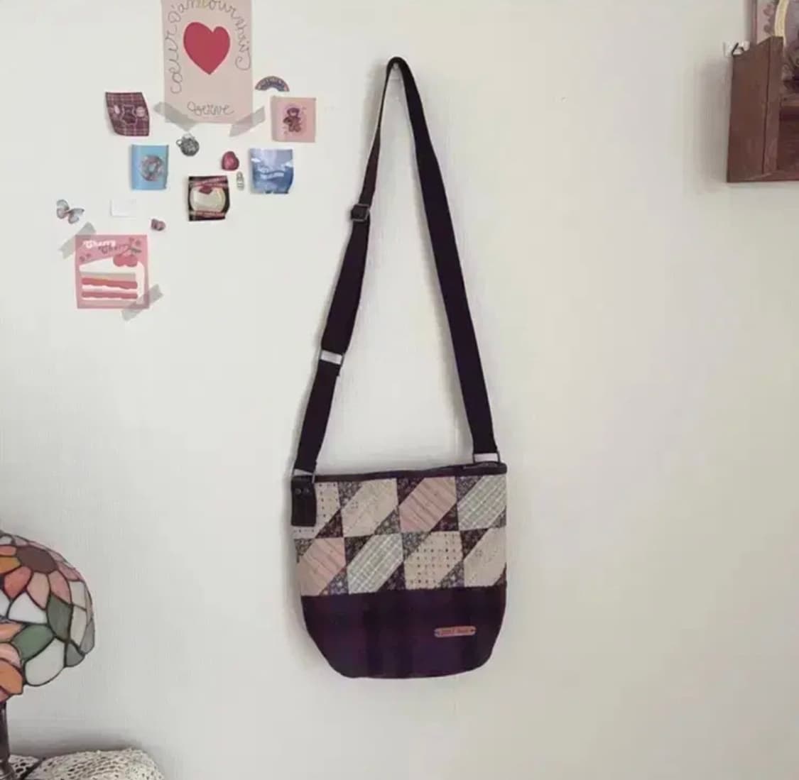 빈티지 패치워크 크로스백 상품이미지2