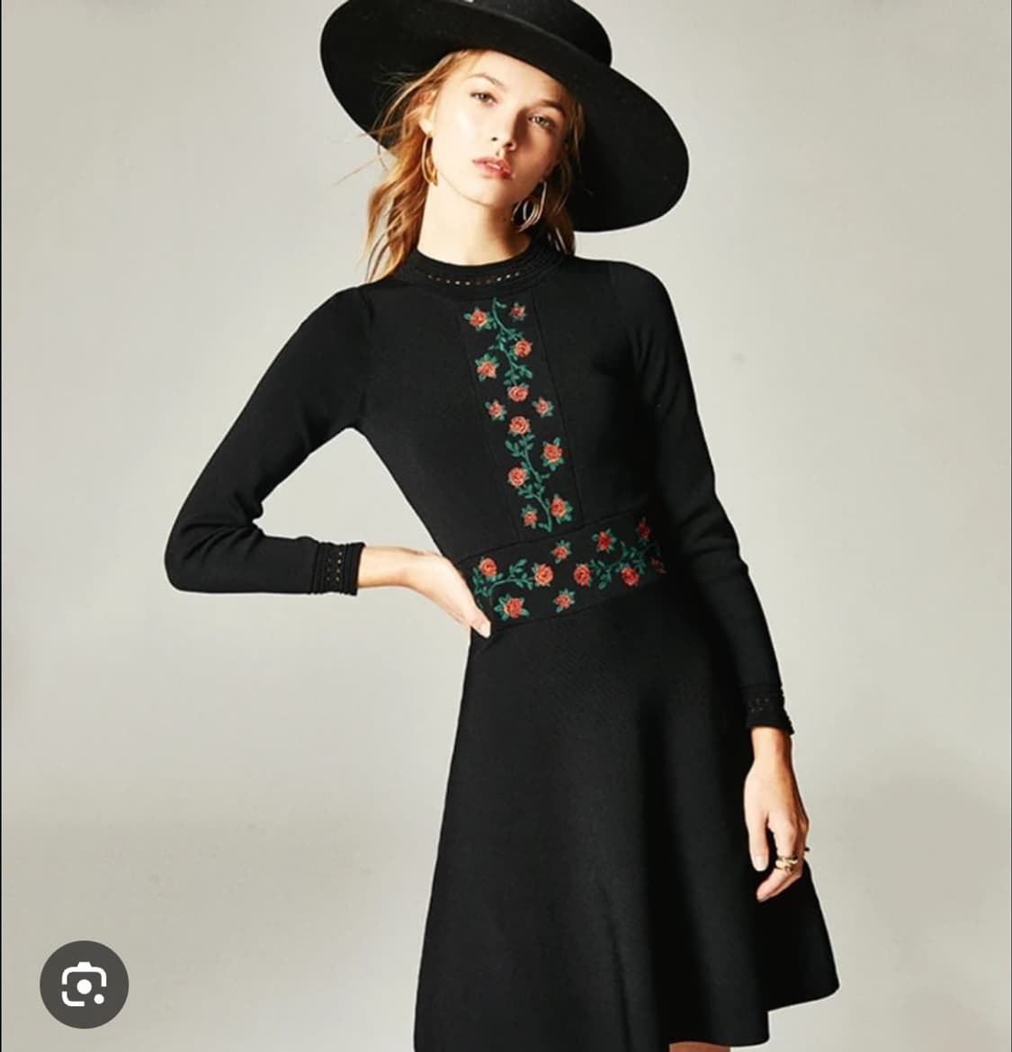 산드로 SANDRO 로즈 자수 롱원피스 1사이즈 상품이미지1