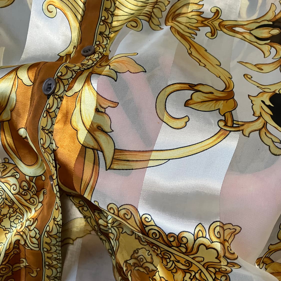 Gianni Versace 베르사체 시스루 골드 바로크 패턴 셔츠 105 상품이미지9