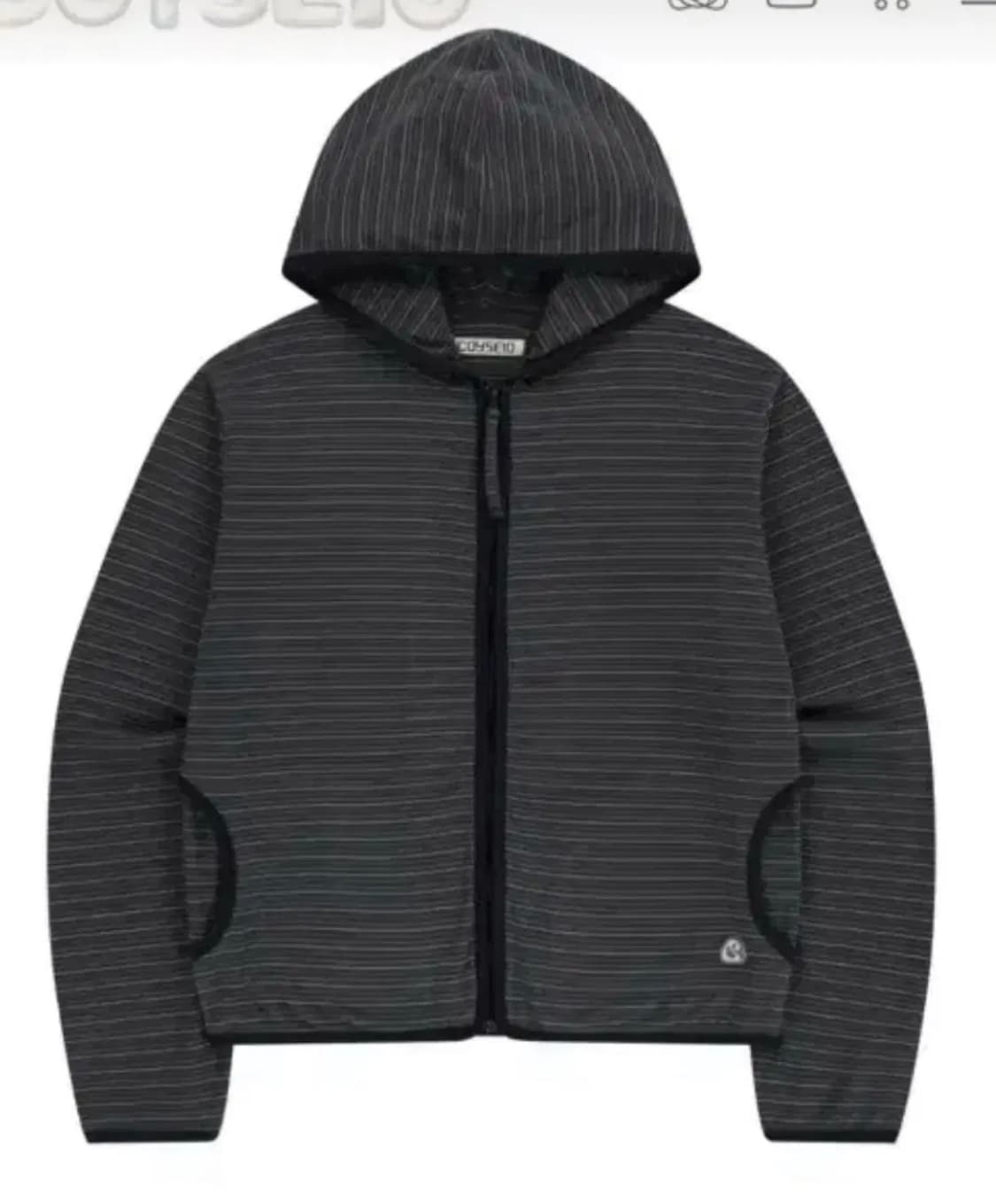 코이세이오 차콜 스트라이프 집업 플리스 후리스 상품이미지1