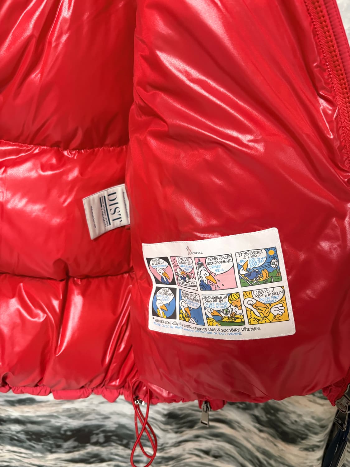 (W) 몽클레르 에티발 쇼트 다운 자켓 레드 - 22FW 상품이미지5