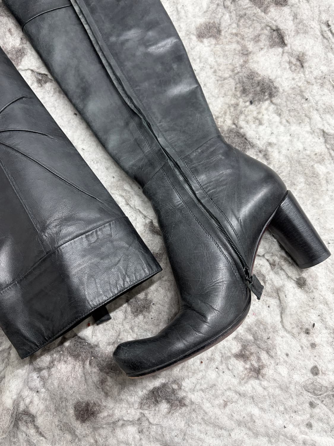 2000’s 코스튬내셔널 스터드 레더 롱 부츠 상품이미지5