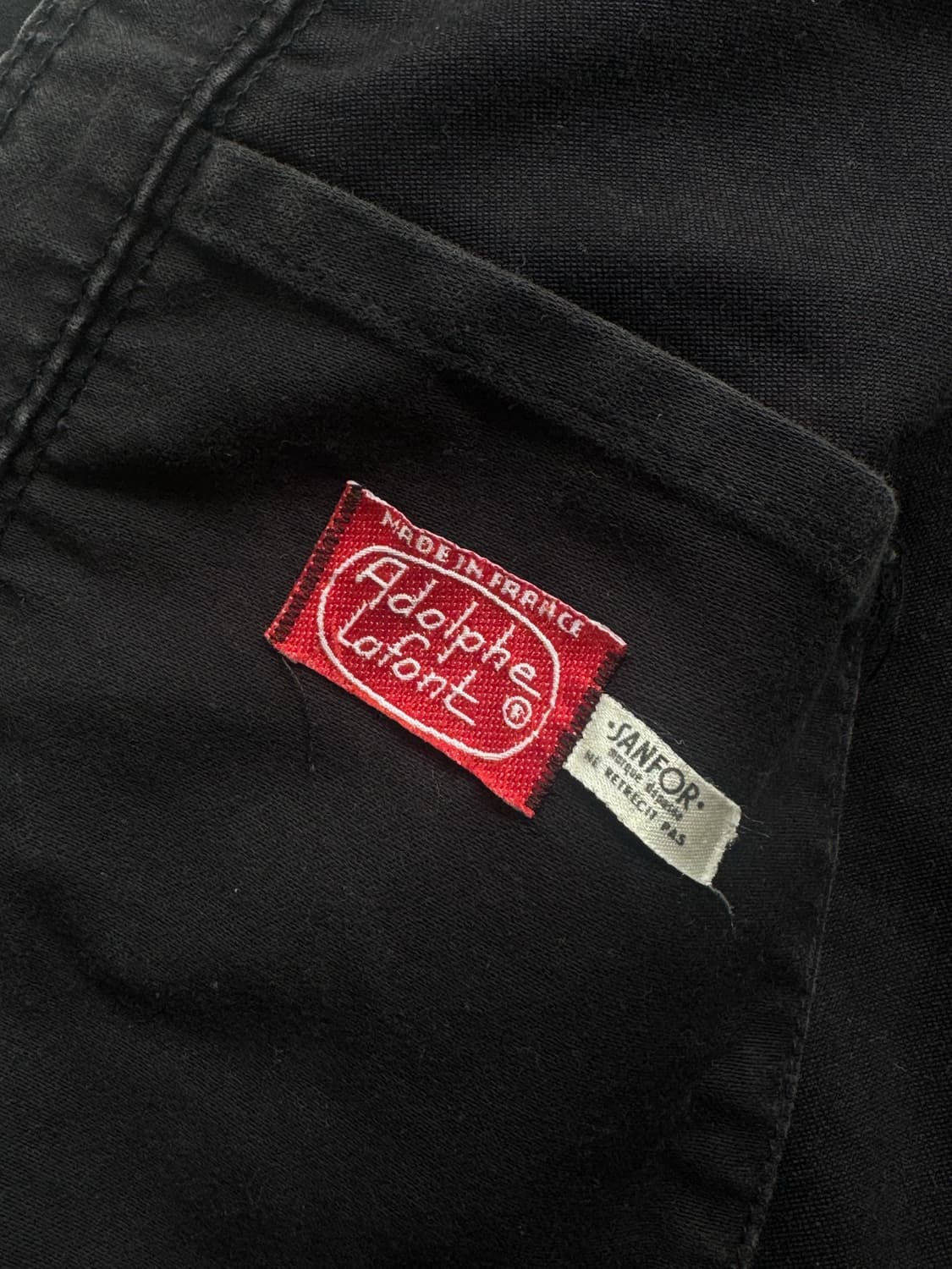 50s French Black Moleskin Work Jacket 상품이미지7
