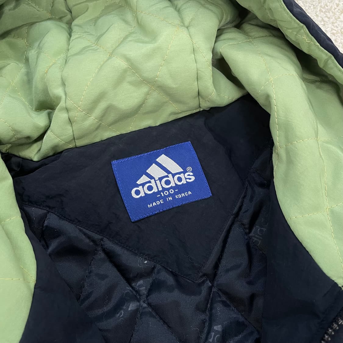 아디다스 올드스쿨 3s 후드 점퍼 네이비 상품이미지3